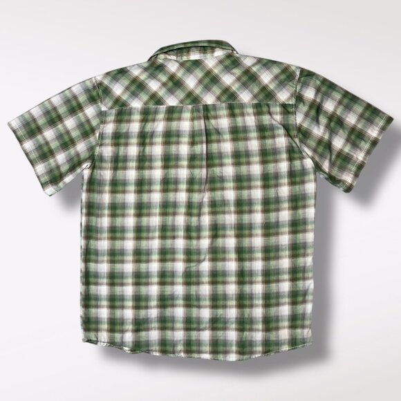 Haband Short Sleeve Button Down Plaid Shirt Lightweight Size XL - Picture 6 of 7